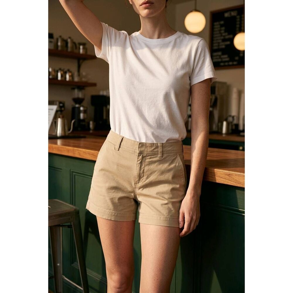 🔹️Gap Tan City Midrise Chino Shorts Size 6